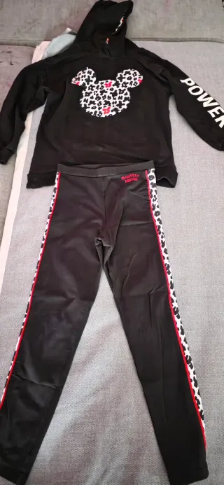 Tuta bambina Minnie Mouse nera 7/8