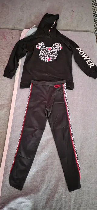 Tuta bambina Minnie Mouse nera 7/8