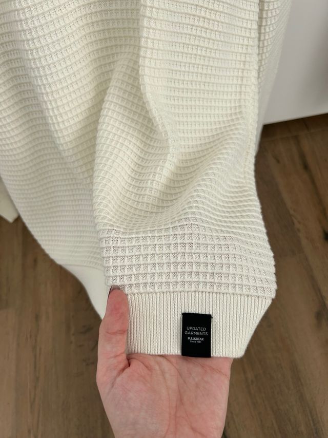 Jersey blanco tejido waffle