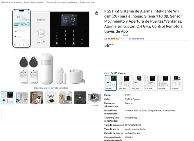 ¡¡-40%!! | Sistema de Alarma WiFi/GSM PGST