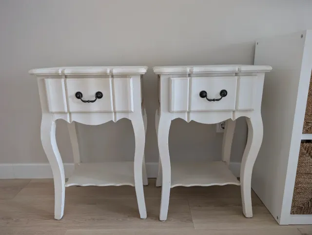2 Mesitas Noche Blancas Maison du Monde