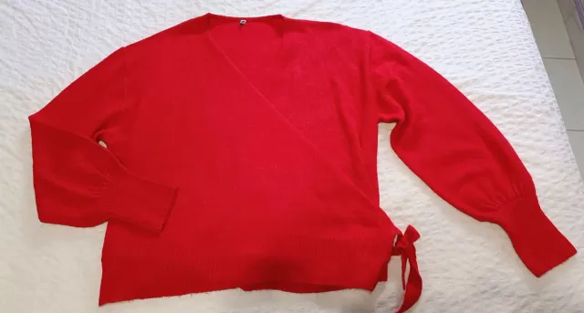 Cárdigan Rojo Cruzado Talla Única