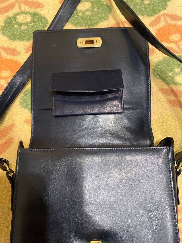 Borsa Carrano Vintage Pelle Nera Oro