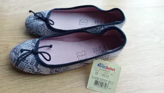 Bailarinas Norteñas interior Piel, Gris/Negro t33