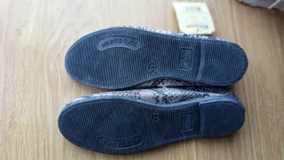 Bailarinas Norteñas interior Piel, Gris/Negro t33