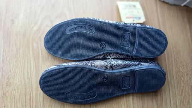 Bailarinas Norteñas interior Piel, Gris/Negro t33