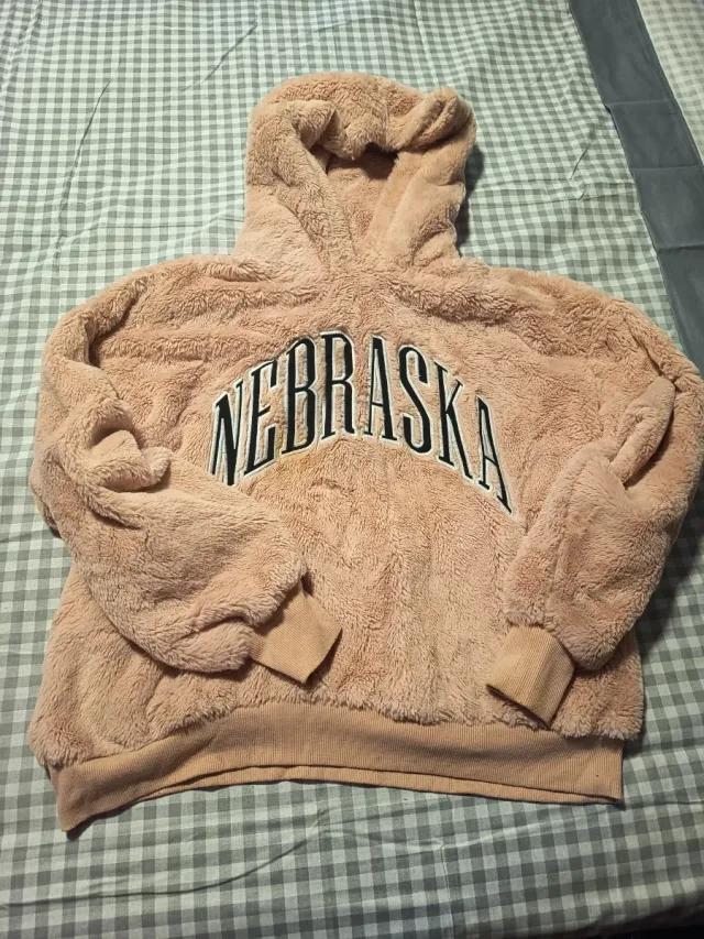 Sudadera peluche rosa NEBRASKA