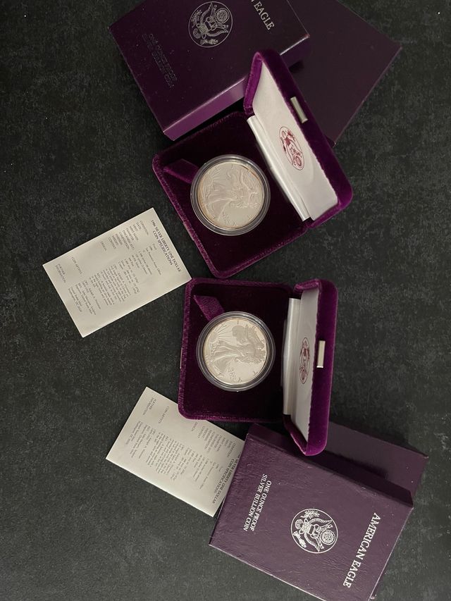 Moneda Plata American Eagle 1986