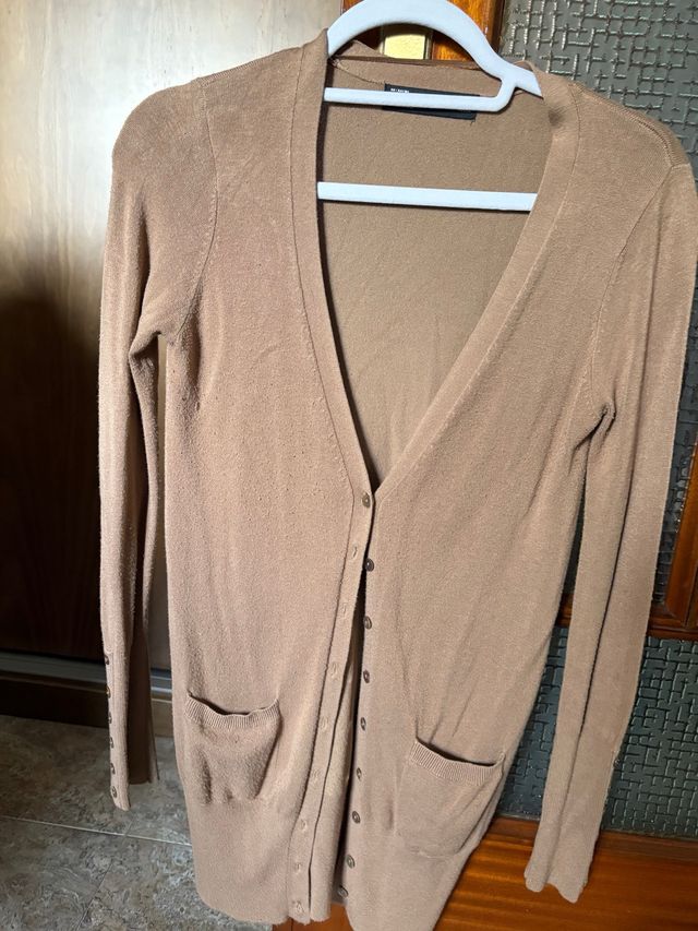 Chaqueta Zara Camel Larga