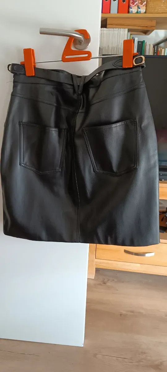 Falda cuero negra Tintoretto Talla L