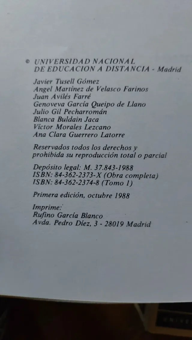 Historia política y social moderna y contemporánea