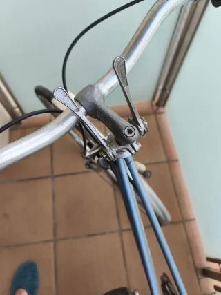 Bicicleta clásica azul