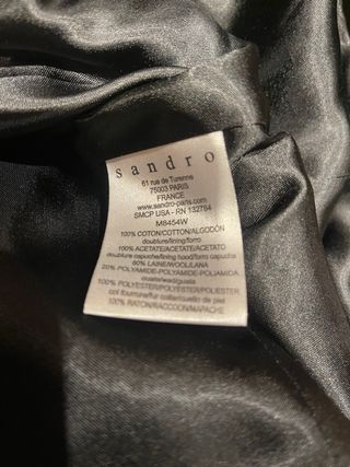 Parka Sandro Beige con Capucha y Pelo