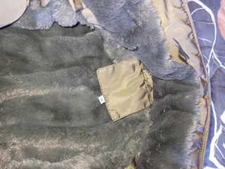 Chaqueta abrigo mujer negra/gris