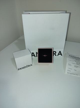 Anillo Pandora Rosa y Plateado