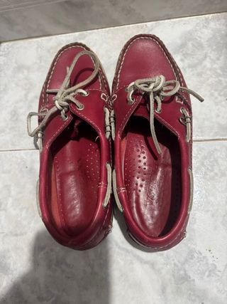 Mocasines Náuticos Piel Roja