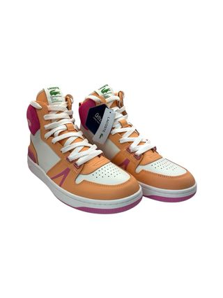 Zapatillas Lacoste Altas Naranja y Rosa