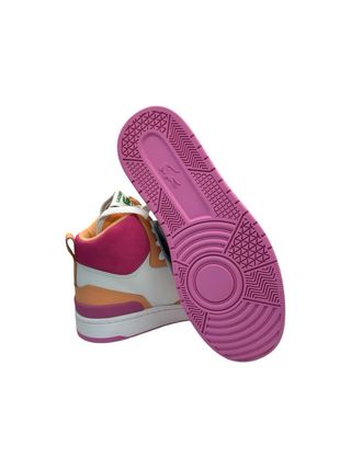Zapatillas Lacoste Altas Naranja y Rosa