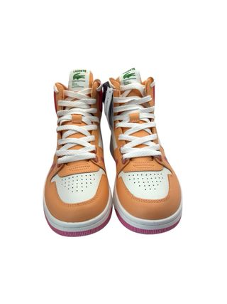 Zapatillas Lacoste Altas Naranja y Rosa