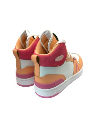 Zapatillas Lacoste Altas Naranja y Rosa