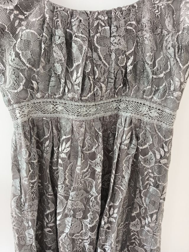 Vestido fiesta gris plata Amitie Talla 38