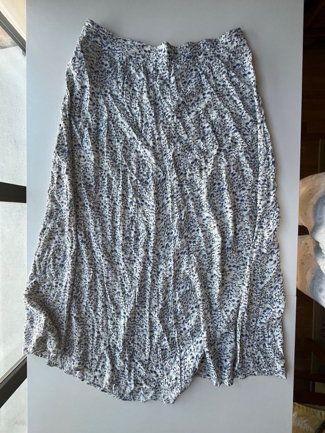 Falda larga estampada vuelo talla L