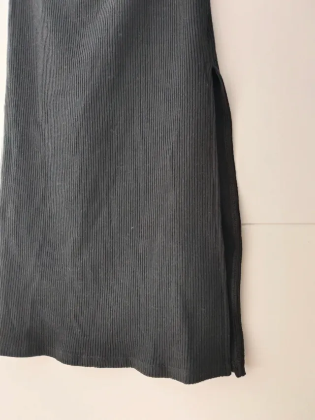 Falda MIDI punto negra Talla S