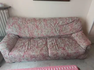 Sofá de tela estampado floral