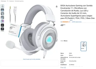 ¡¡-40%!! | Auriculares Gaming EKSA E900PRO 7.1