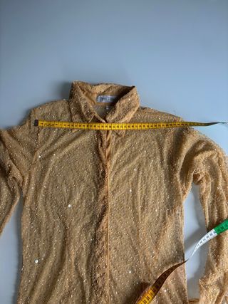 Camicia Donna Paillettes Oro