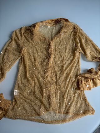 Camicia Donna Paillettes Oro