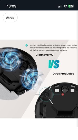 Robot Aspirador y Fregasuelos W7 •PRECINTADO•