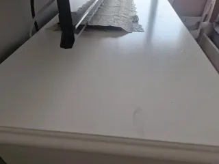 Cómoda de madera maciza, blanca