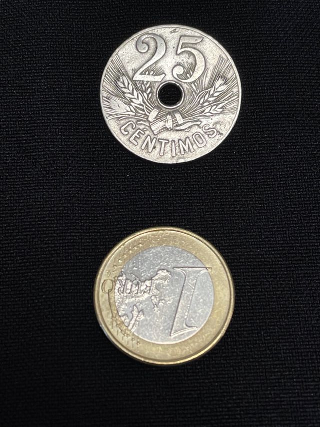 Moneda 25 céntimos 1927 Alfonso XIII