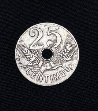 Moneda 25 céntimos 1927 Alfonso XIII
