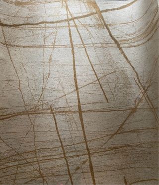 Tapete Carrara Chenille Bege Dourado