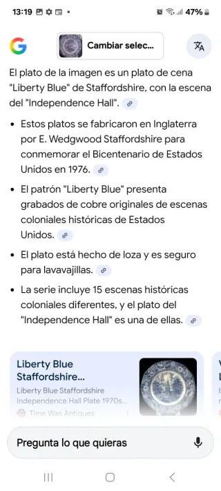 Set di piatti da collezione blu e bianchi