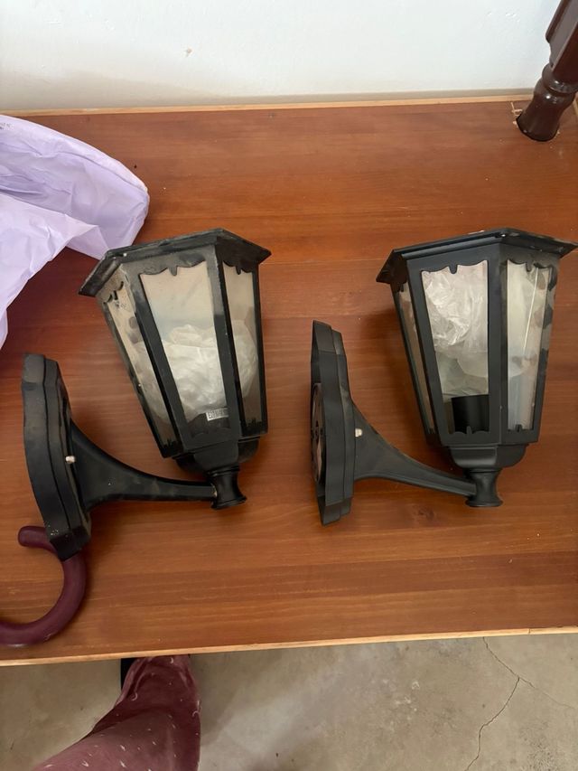 Faroles Negros para Exterior (2 unidades)