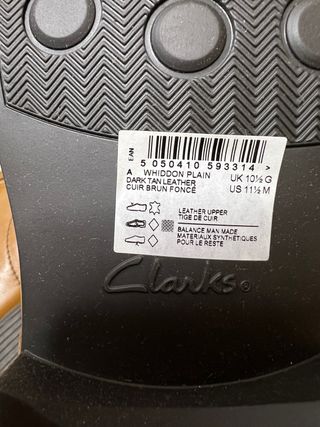 Clarks Whiddon Cap Zapatos Piel Marrón Talla 45