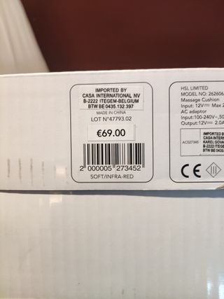 Cojín de masaje Shiatsu