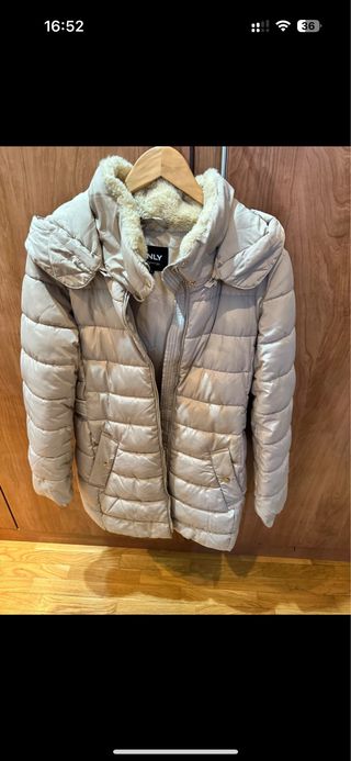 Abrigo Only Beige Mujer