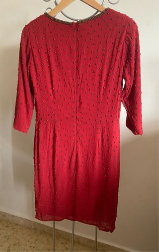 Vestido Intropia fiesta perlas talla 40