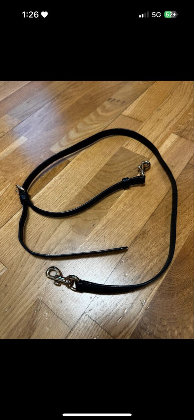 Tracolla per borsa Coach nera