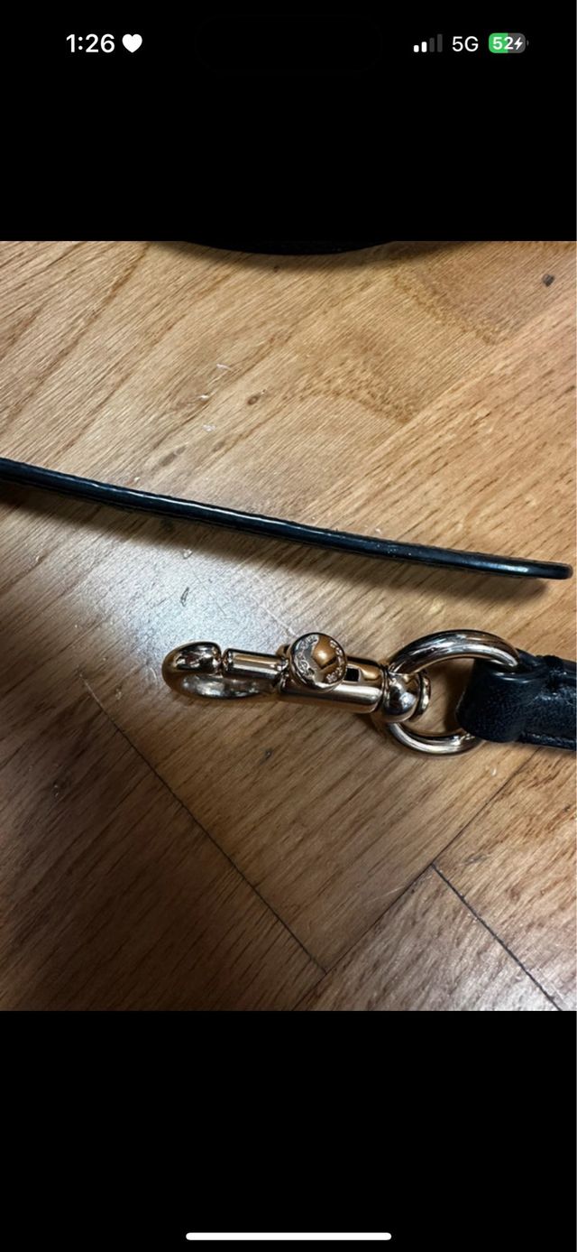 Tracolla per borsa Coach nera