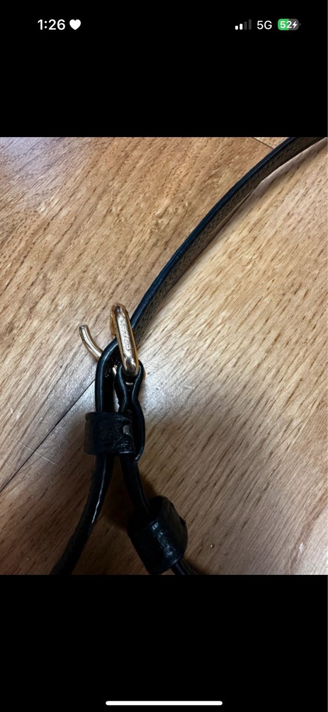 Tracolla per borsa Coach nera