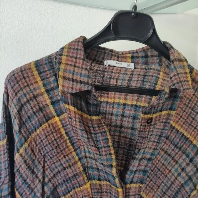 Camicetta crop Mango fantasia quadri