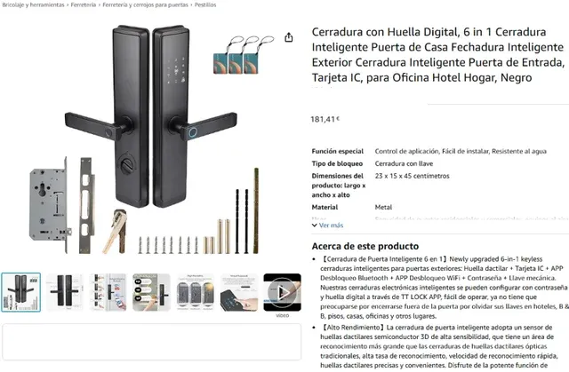 ¡¡-72%!! | Cerradura Inteligente Huella Digital