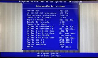Ordenador retro IBM Aptiva torre P120 Win 95