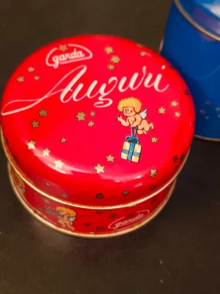 Scatole vintage in metallo-set da tre