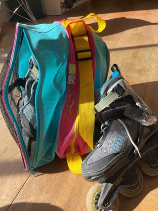 Patines infantiles y bolsa